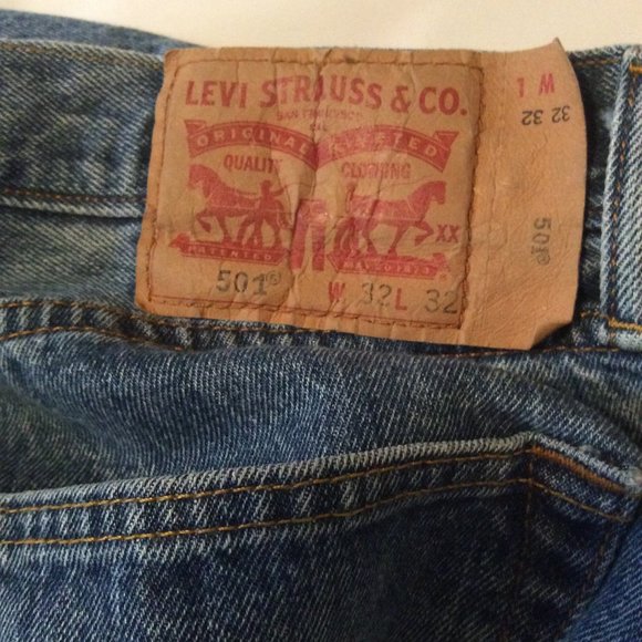 Levis 501 32/32 blue jeans - Picture 1 of 14